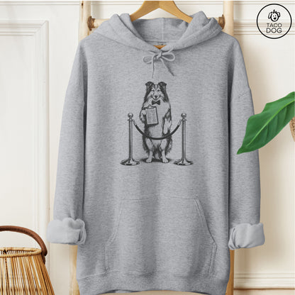 Shetland Sheepdog Bouncer Hoodie Graphite Heather Taco-Dog