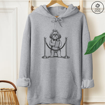 Shih Tzu Bouncer Hoodie Graphite Heather Taco-Dog