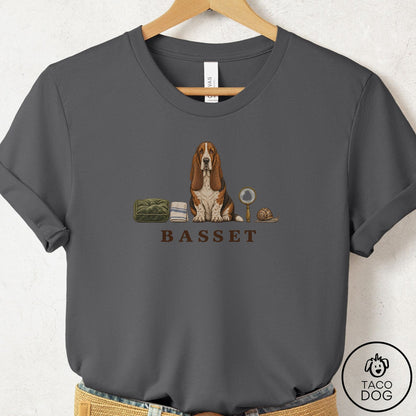 Basset Hound Breed Kit T-Shirt Asphalt Taco-Dog