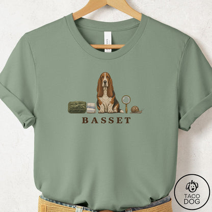 Basset Hound Breed Kit T-Shirt Sage Taco-Dog