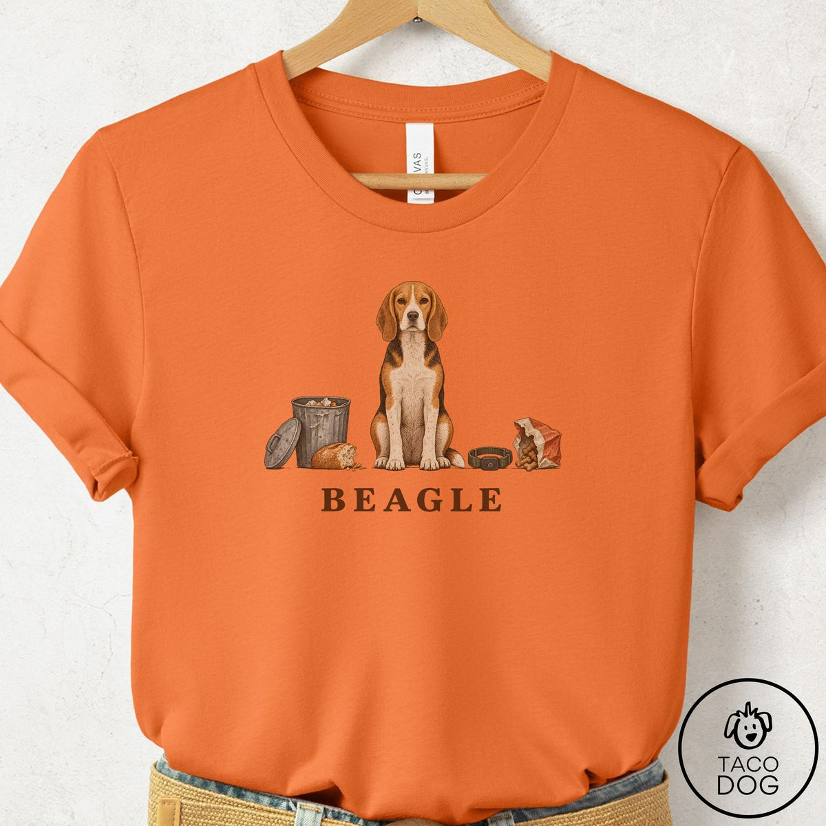 Beagle Breed Kit T-Shirt Burnt Orange Taco-Dog