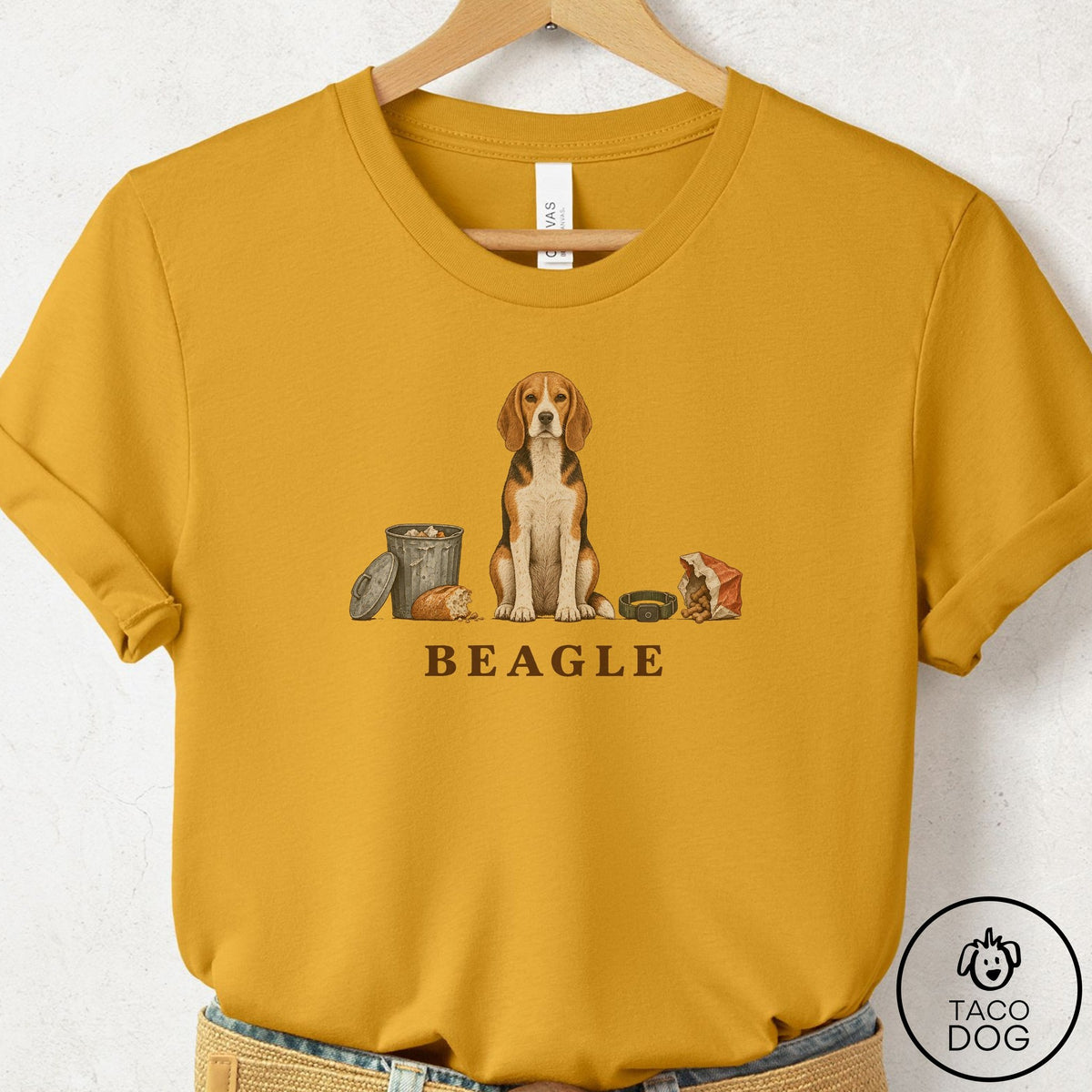 Beagle Breed Kit T-Shirt Mustard Taco-Dog