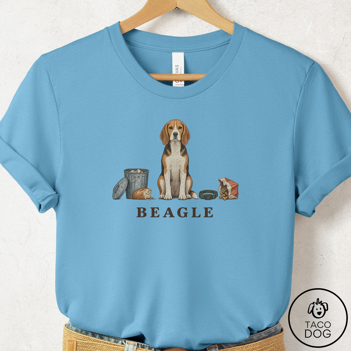 Beagle Breed Kit T-Shirt Ocean Blue Taco-Dog