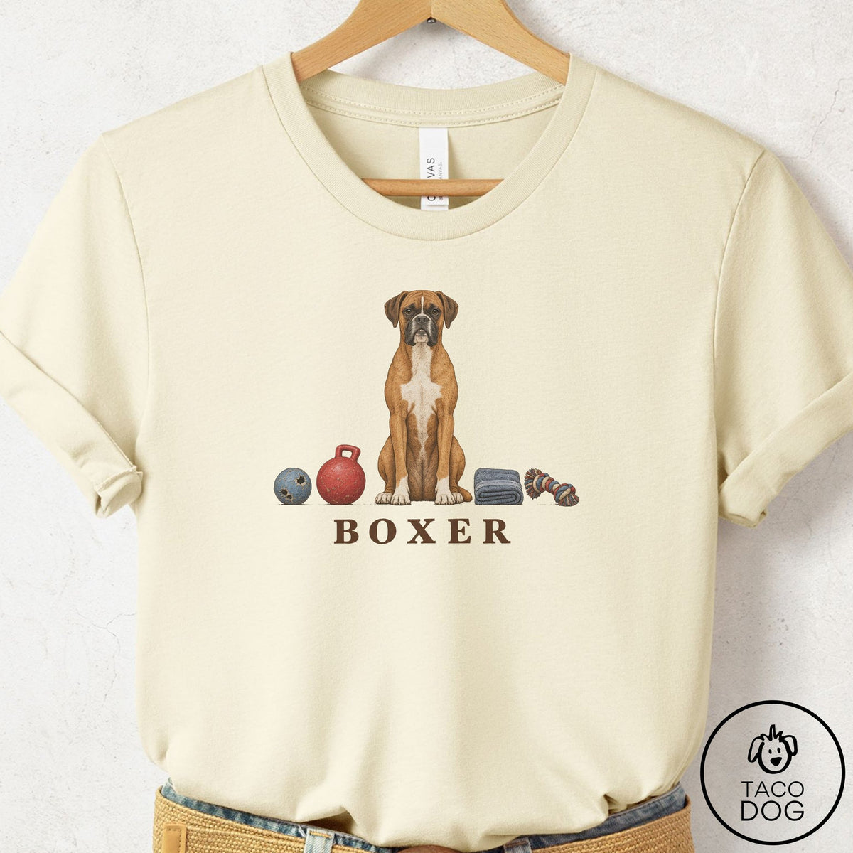 Boxer Breed Kit T-Shirt, design close-up