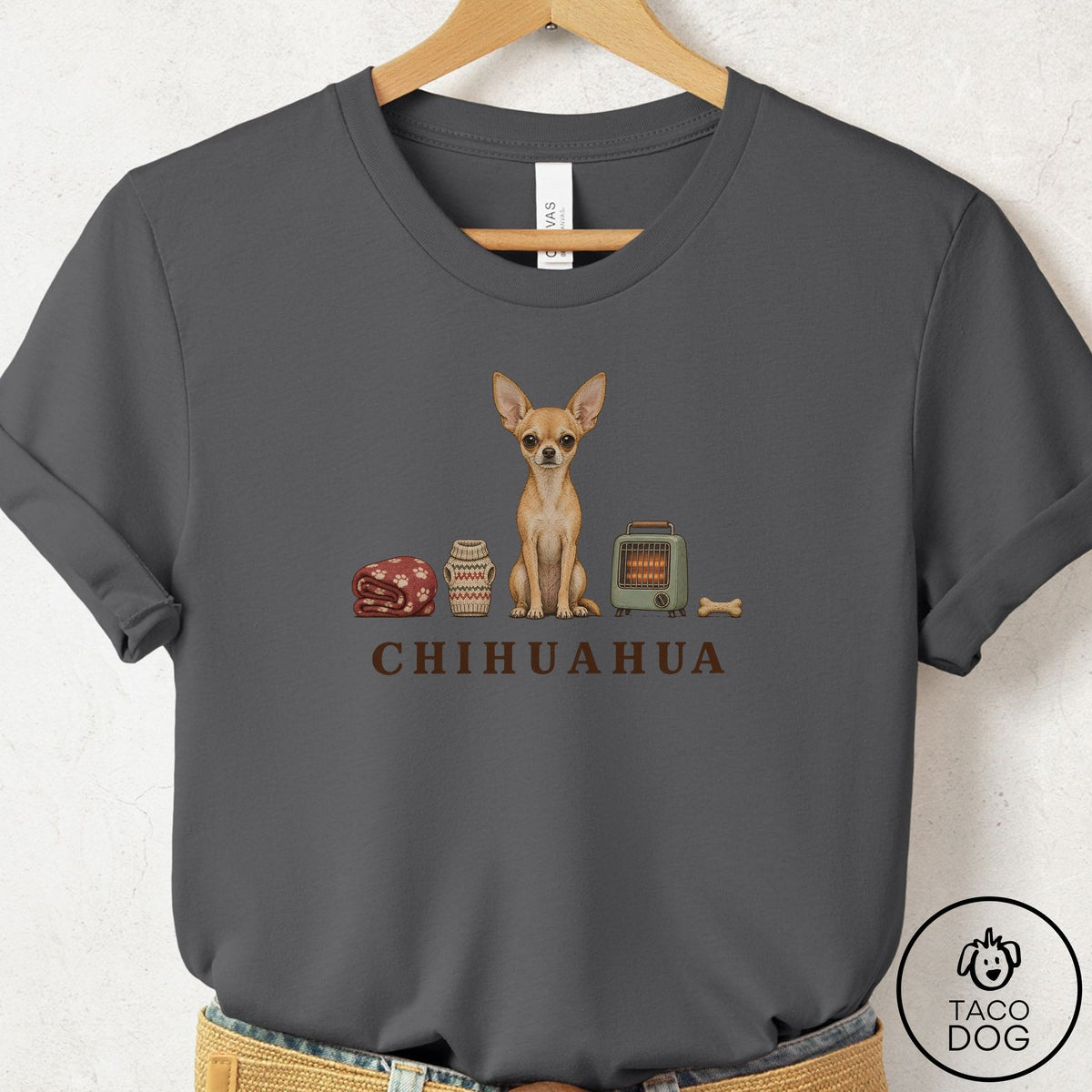 Chihuahua Breed Kit T-Shirt, design close-up