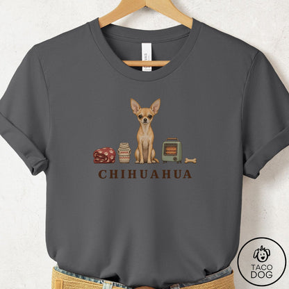 Chihuahua Breed Kit T-Shirt Asphalt Taco-Dog