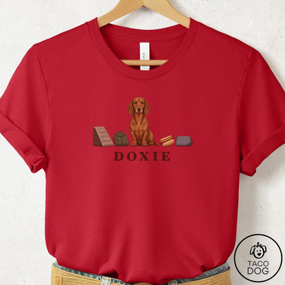 Dachshund Breed Kit T-Shirt Red Taco-Dog