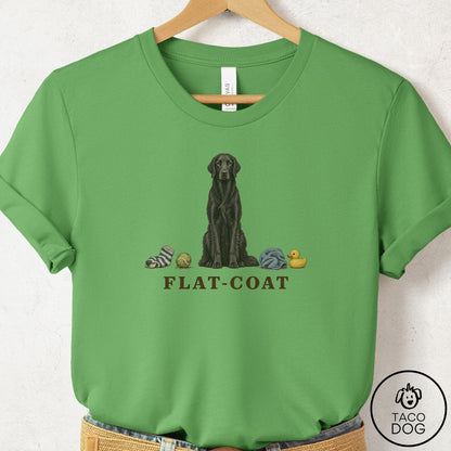 Flat-Coated Retriever Breed Kit T-Shirt Leaf Taco-Dog
