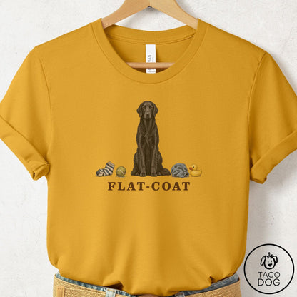 Flat-Coated Retriever Breed Kit T-Shirt Mustard Taco-Dog