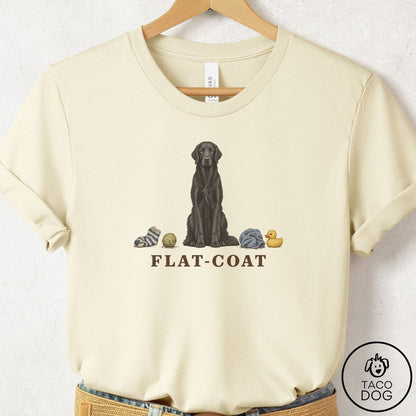 Flat-Coated Retriever Breed Kit T-Shirt Natural Taco-Dog