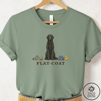 Flat-Coated Retriever Breed Kit T-Shirt Sage Taco-Dog