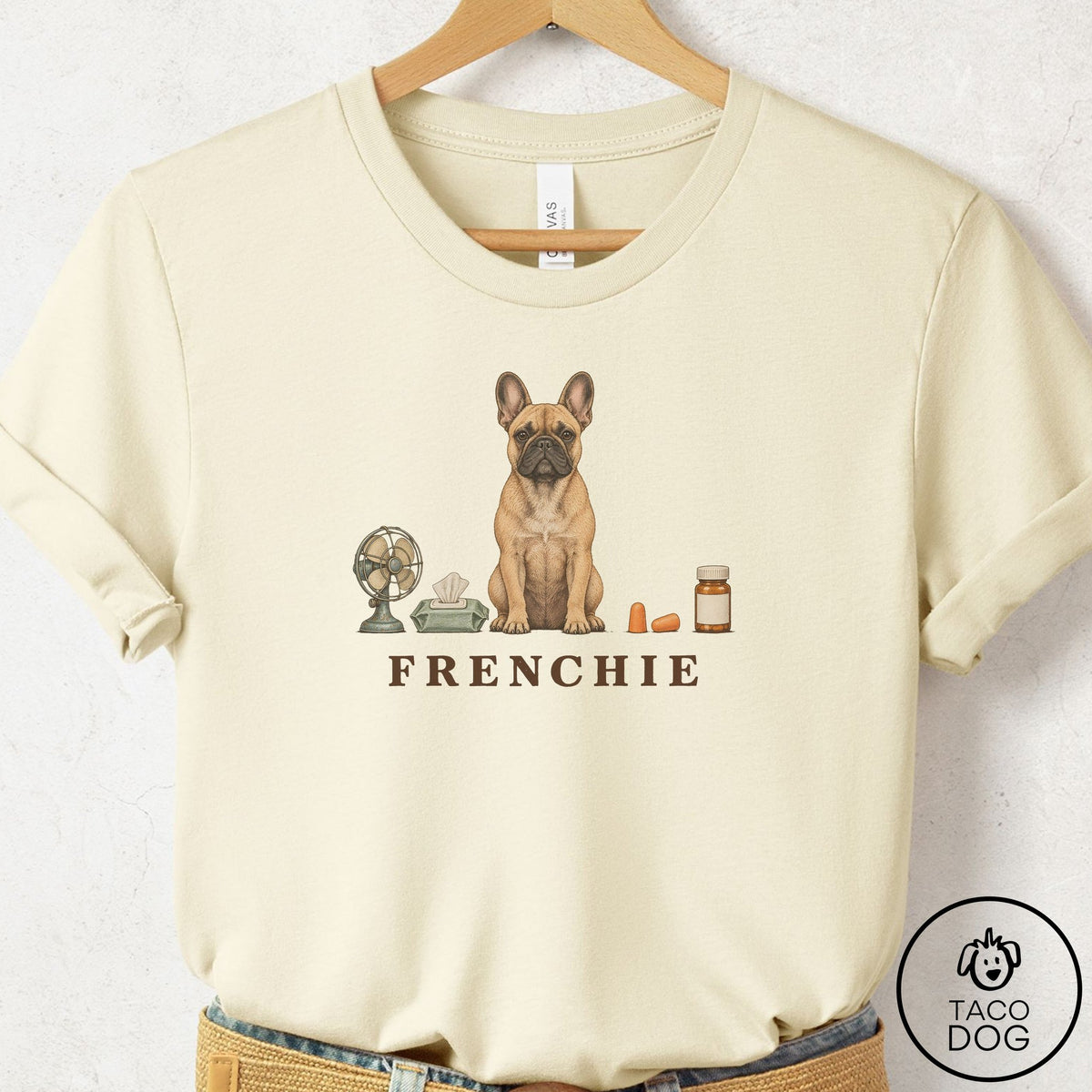 French Bulldog Frenchie Breed Kit T-Shirt Natural Taco-Dog