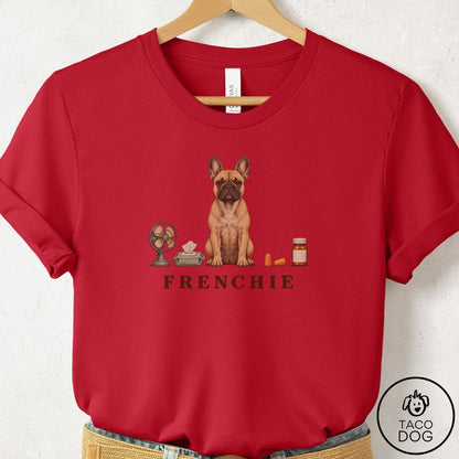 French Bulldog Frenchie Breed Kit T-Shirt Red Taco-Dog