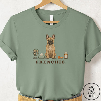 French Bulldog Frenchie Breed Kit T-Shirt Sage Taco-Dog