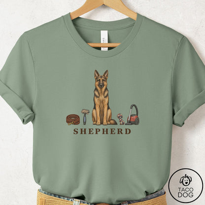 German Shepherd Breed Kit T-Shirt Sage Taco-Dog