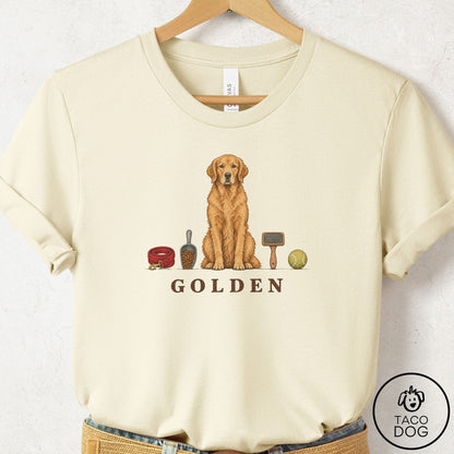 Golden Retriever Breed Kit T-Shirt Natural Taco-Dog