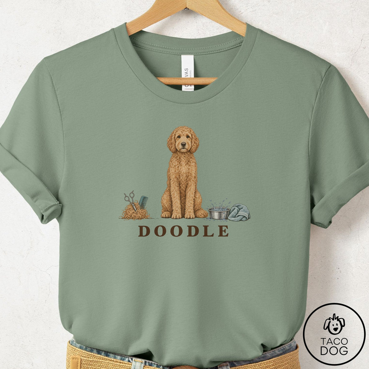 Doodle Breed Kit T-Shirt Sage Taco-Dog