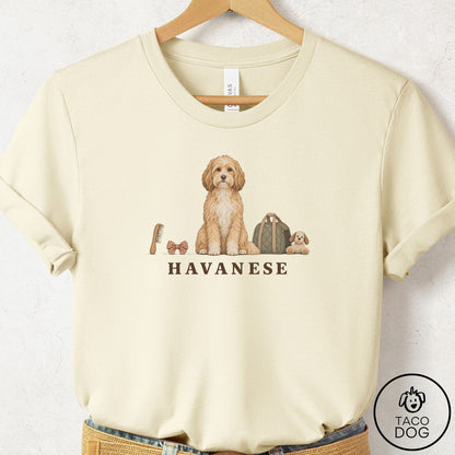 Havanese Breed Kit T-Shirt Natural Taco-Dog