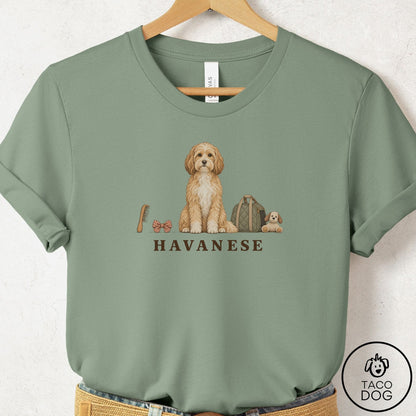 Havanese Breed Kit T-Shirt Sage Taco-Dog