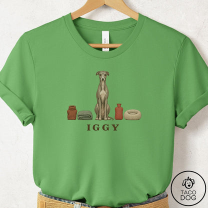 Italian Greyhound Whippet Breed Kit T-Shirt Leaf Taco-Dog