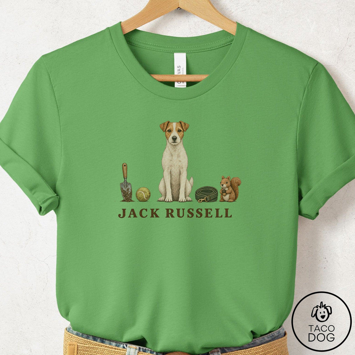 Jack Russell Breed Kit T-Shirt Leaf Taco-Dog