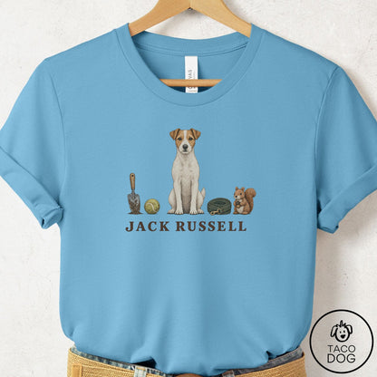 Jack Russell Breed Kit T-Shirt Ocean Blue Taco-Dog