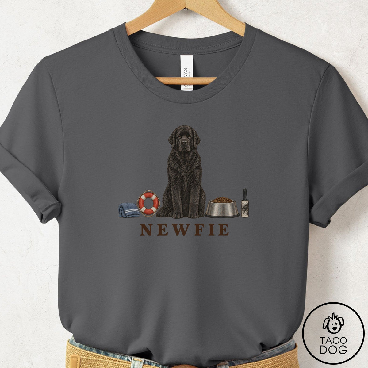 Newfoundland Breed Kit T-Shirt Asphalt Taco-Dog