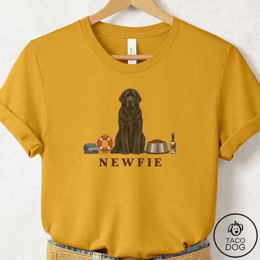 Newfoundland Breed Kit T-Shirt Mustard Taco-Dog