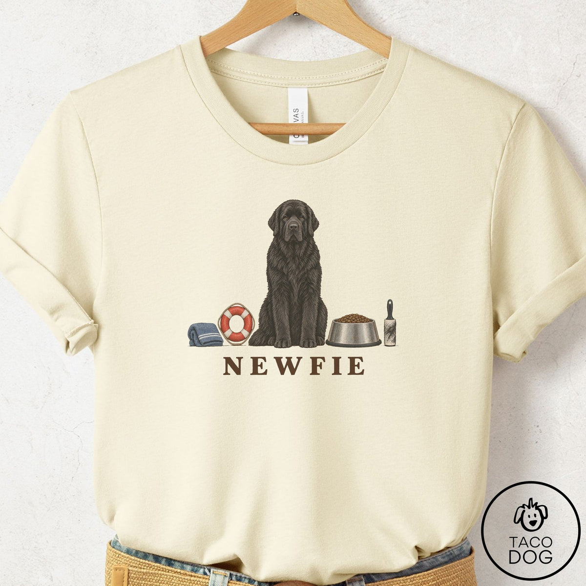 Newfoundland Breed Kit T-Shirt Natural Taco-Dog