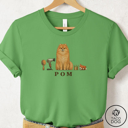 Pomeranian Breed Kit T-Shirt Leaf Taco-Dog