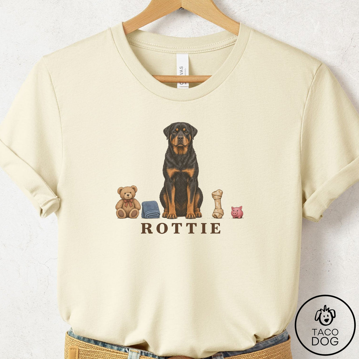 Rottweiler Breed Kit T-Shirt Natural Taco-Dog