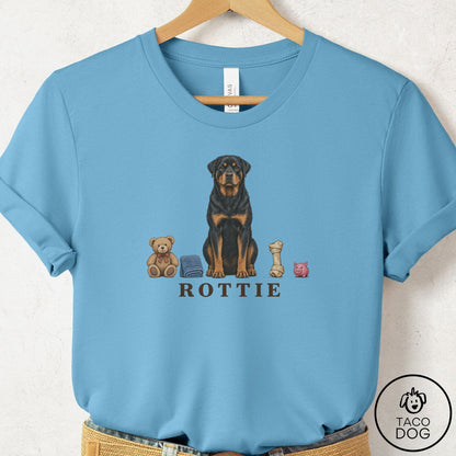 Rottweiler Breed Kit T-Shirt Ocean Blue Taco-Dog