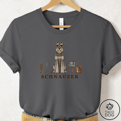 Schnauzer Breed Kit T-Shirt Asphalt Taco-Dog