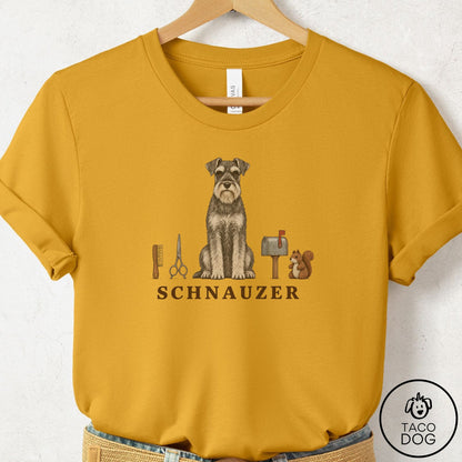 Schnauzer Breed Kit T-Shirt Mustard Taco-Dog