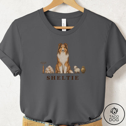 Shetland Sheepdog Breed Kit T-Shirt Asphalt Taco-Dog