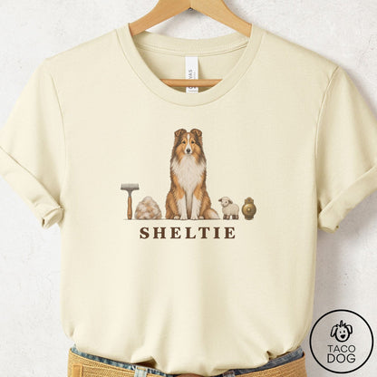 Shetland Sheepdog Breed Kit T-Shirt Natural Taco-Dog