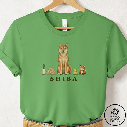 Shiba Inu Breed Kit T-Shirt Leaf Taco-Dog