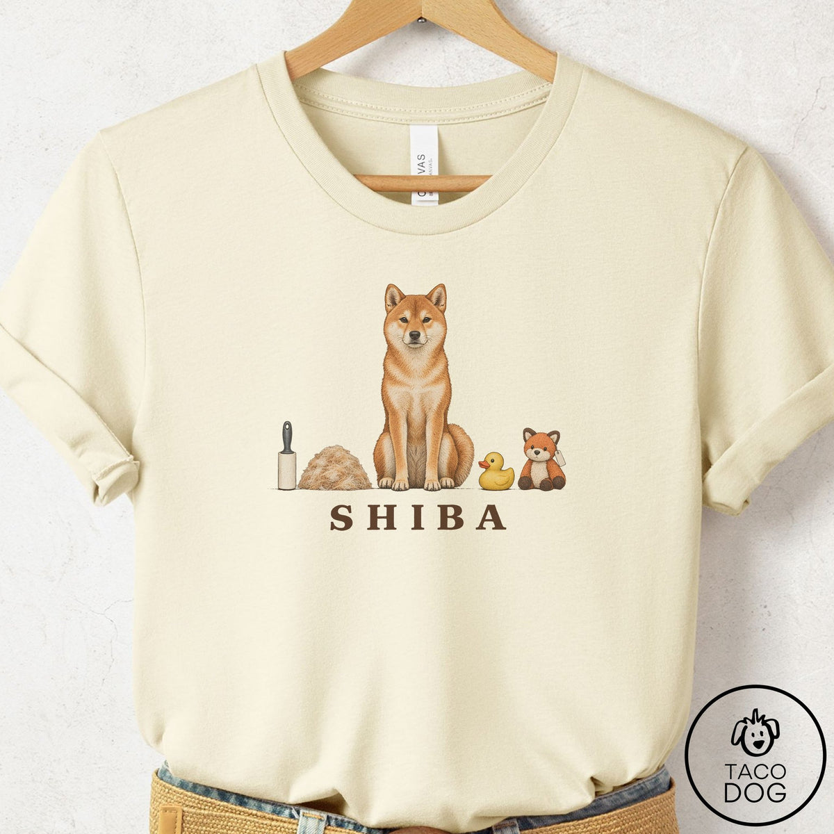 Shiba Inu Breed Kit T-Shirt Natural Taco-Dog