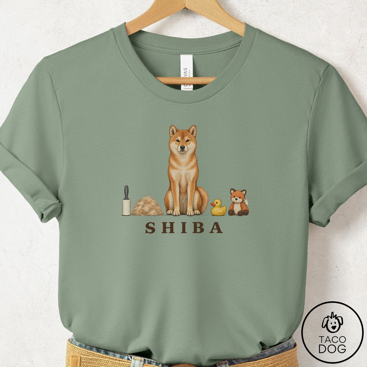 Shiba Inu Breed Kit T-Shirt Sage Taco-Dog