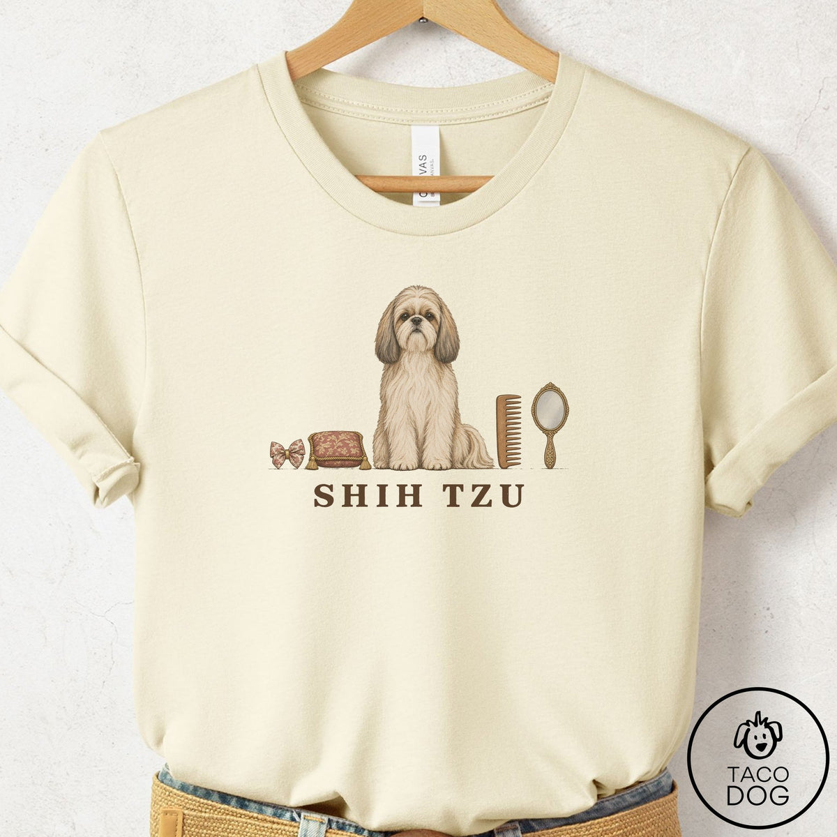 Shih Tzu Breed Kit T-Shirt Natural Taco-Dog