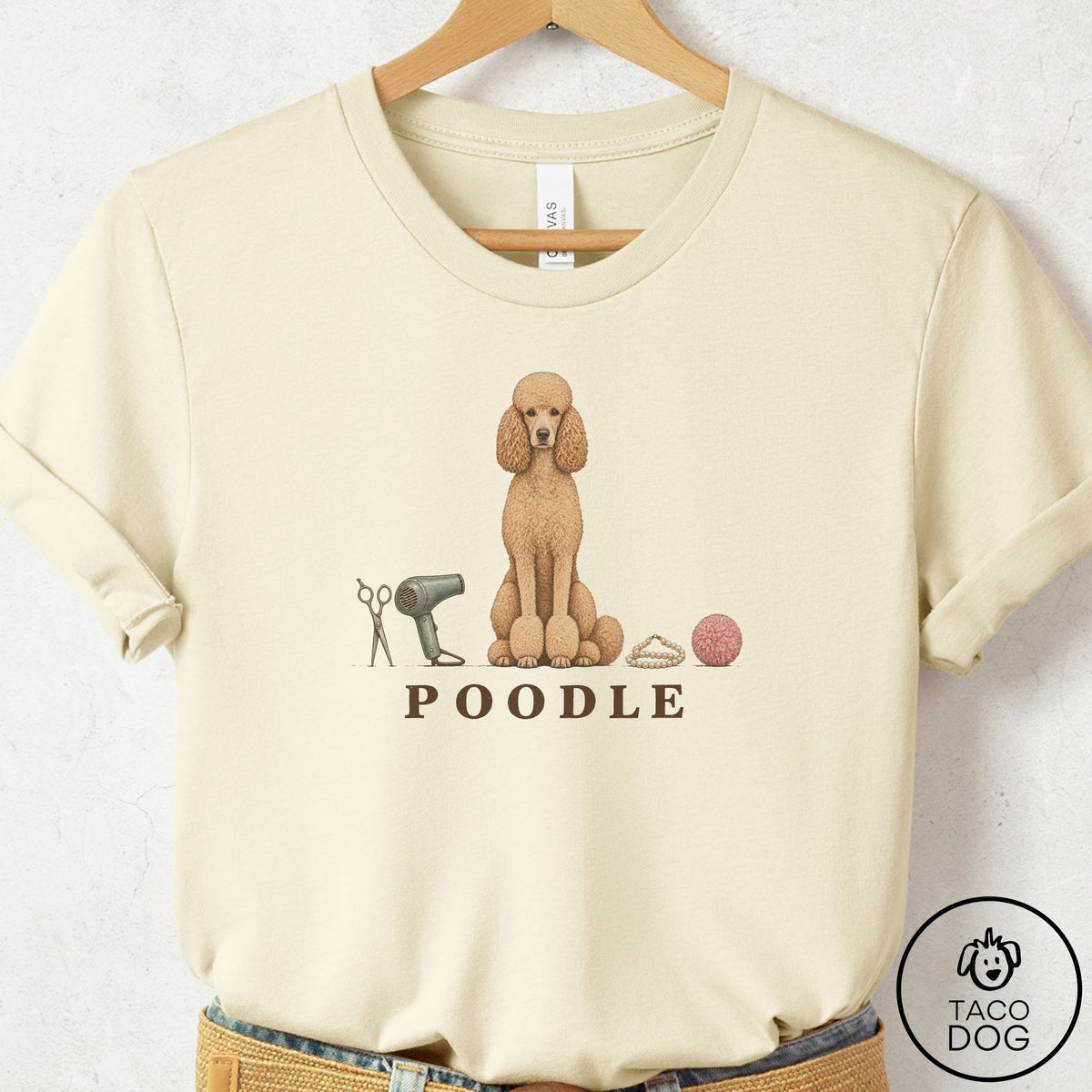 Poodle Breed Kit T-Shirt Natural Taco-Dog