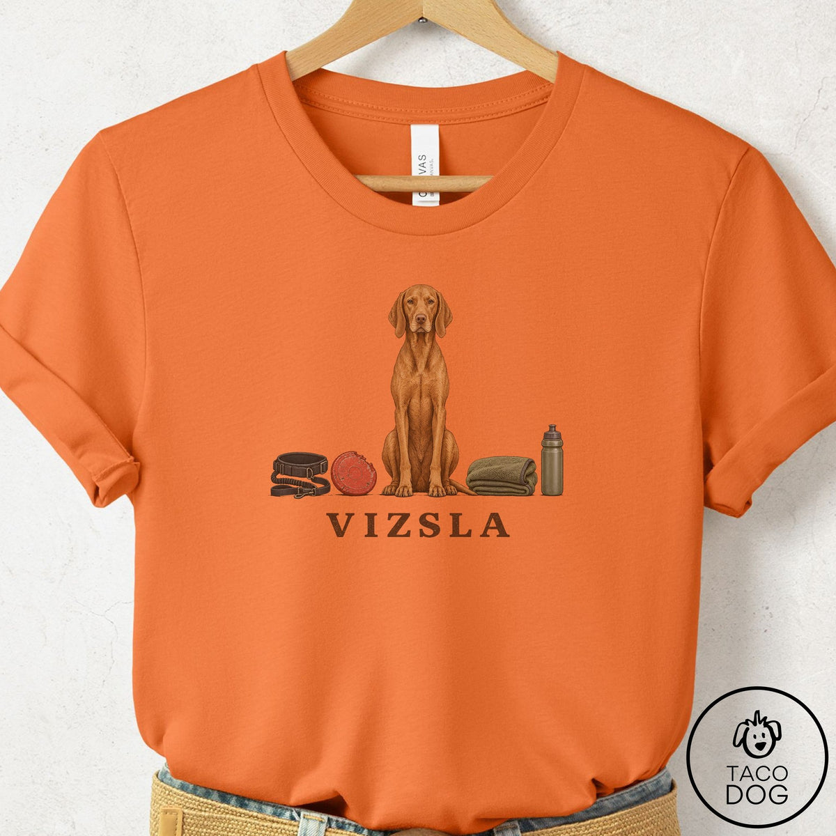 Vizsla Breed Kit T-Shirt, design close-up