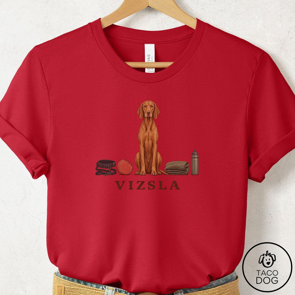 Vizsla Breed Kit T-Shirt Red Taco-Dog