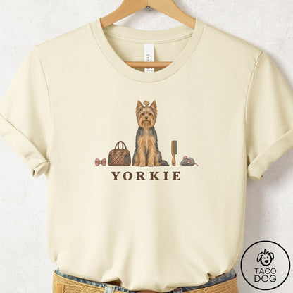 Yorkshire Terrier Yorkie Breed Kit T-Shirt Natural Taco-Dog