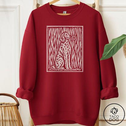 Doodle Brings the Flower Sweatshirt Garnet Taco-Dog