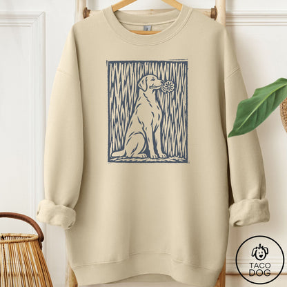 Labrador Retriever Brings the Flower Sweatshirt Sand Taco-Dog