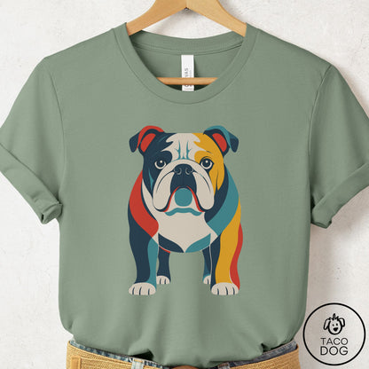 English Bulldog Color Block T-Shirt