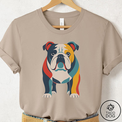 English Bulldog Color Block T-Shirt