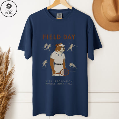 English Bulldog Field Day Premium T-Shirt Taco-Dog
