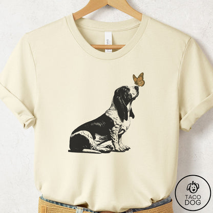 Basset Hound Butterfly T-Shirt